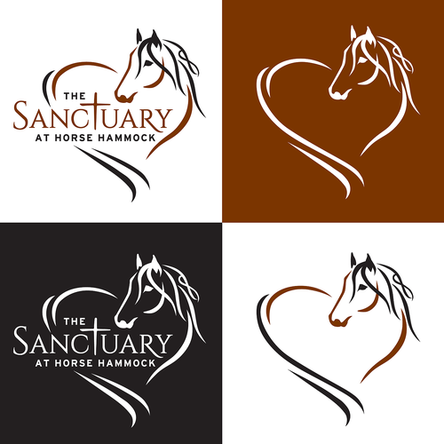 Elegant Horse Sanctuary Logo That Pulls On Your Heart Strings Design by Painted Pony Studios