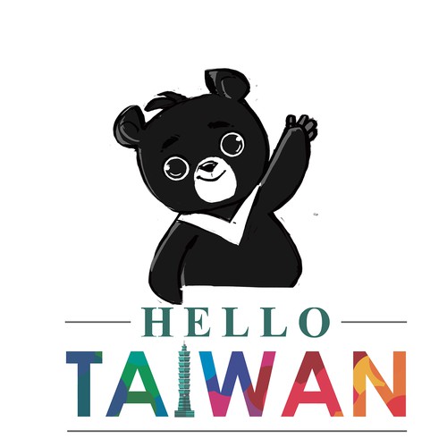 Hello Taiwan Black Bear Design by FITOOOZ