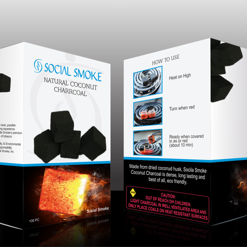 Create a box design for our new Coconut Charcoal Product packaging