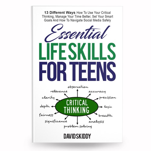 A powerful ebook cover for Essential Life Skills For Teens Design réalisé par anisha umělec