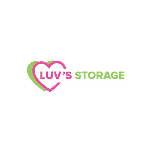 Luv’s Storage - modern logo with bright color Design by mami.studio