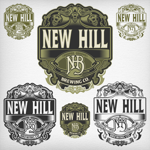 Blend sophistication with edge to create attention grabbing logo for New Hill Brewing Co. Design by DataDesign99d