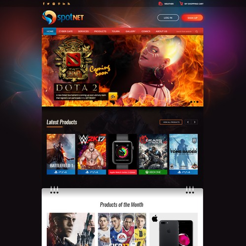 Spotnet website Design by Harshall