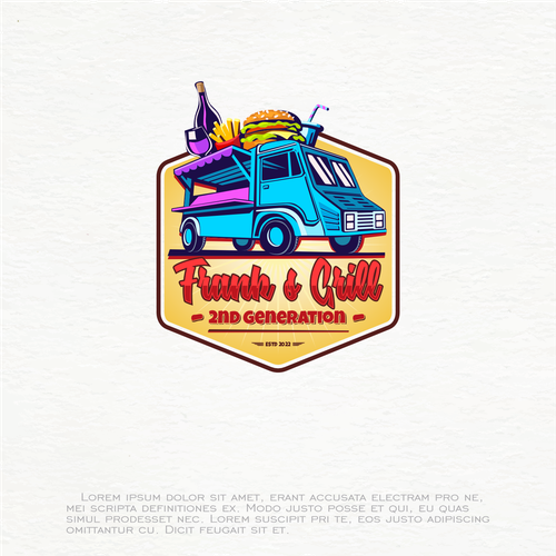 Cool logo for American food trailer Design by sasa spasojevic