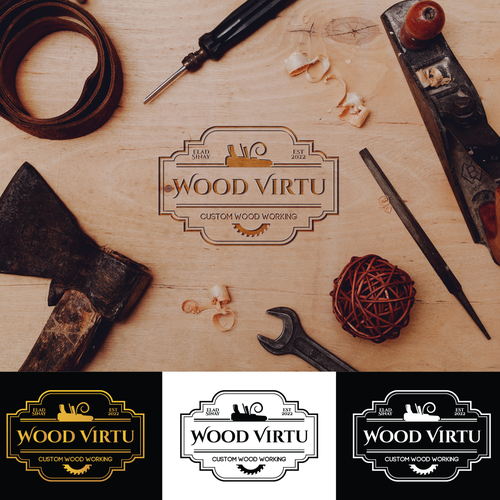 Design design a custom modern woodworking logo di Aplan™