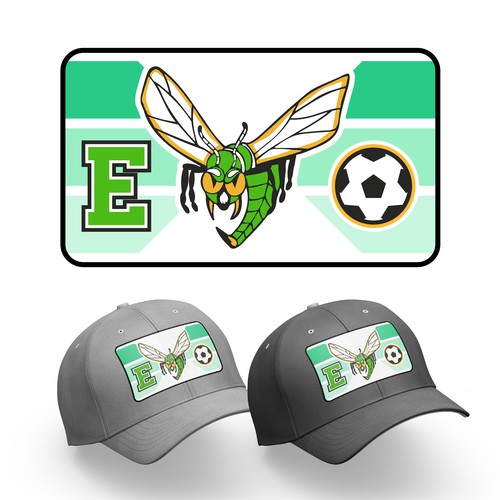 Edina High School Girls Soccer Hat Patch to be worn by team and supporters for the 2023 season.  Tea Design by uliquapik™