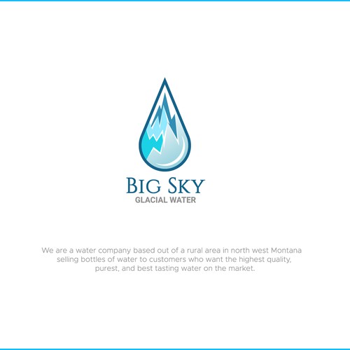 Water company looking for a logo to show our water is pure, untouched, glacial water Design réalisé par OPIEQ Al-bantanie