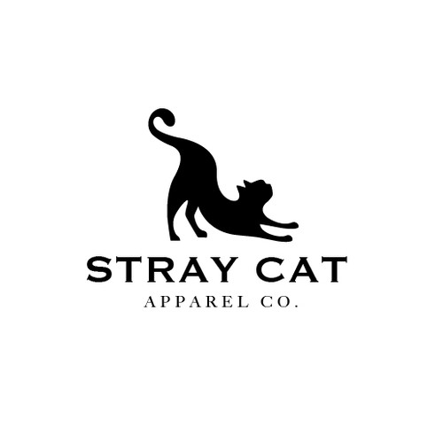 Logo for Stray Cat Apparel Co. - Clothing brand that donates 100% to saving cats! Design by LOLIALOVAdesign