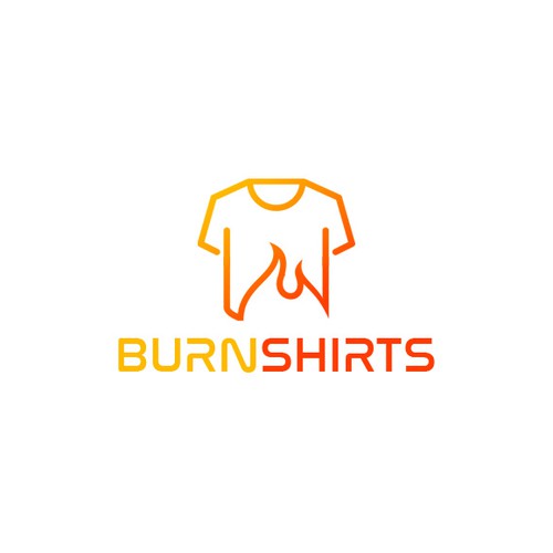 Logo for BurnShirts - Motivational Shirts that you Burn | Logo design ...