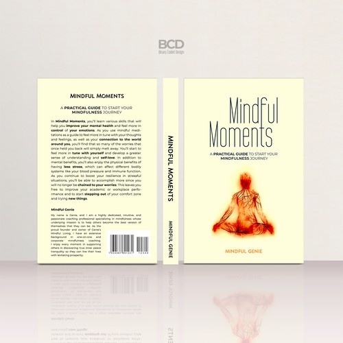 Catchy book cover design for my mindful meditation book. Design by BCD∞