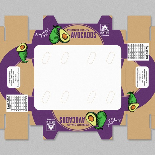 Avocado export box design Design by WolfBell