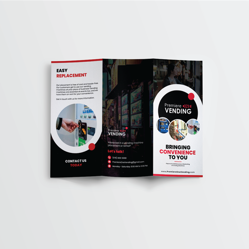 Need an informative yet powerful/ eye catching  brochure for my vending machine company Design by Ahmad Jihan