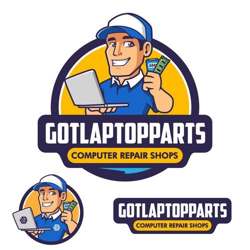 Logo for a replacement computer parts website Diseño de Maylyn