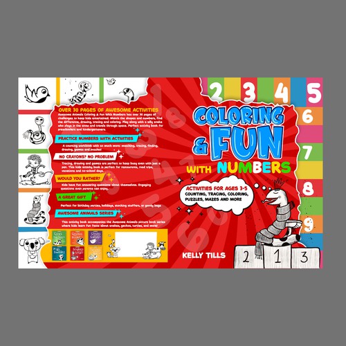 Cover design for coloring & activity book Design réalisé par Goobleense