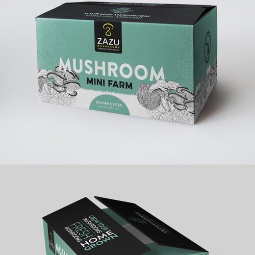 Mushroom Grow Kit Design by StanBranding