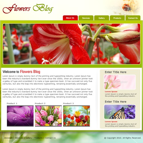 1-3 Page Website Template Design von KaizenKarma