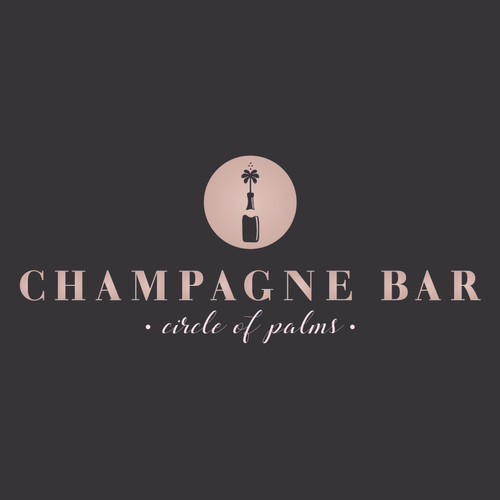 Luxury and modern Champagne Bar logo Design by ntb communications