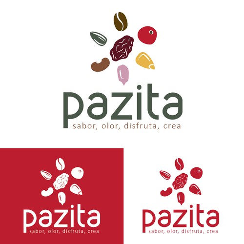 buscando un logo para Pazita, que quiere dar sabor en la cocina Design by IvanFO