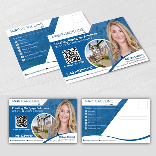 Postcard for Mortgage Broker Design by Tanny Dew ❤︎