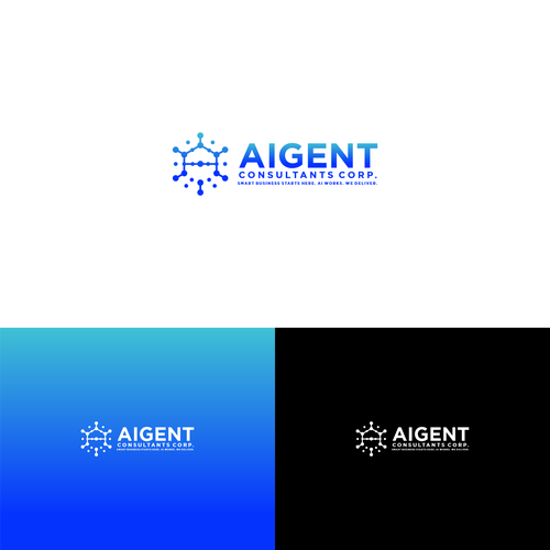 AI Agent Company: Appealing to small to medium sized businesses. Design by RedvyCreative