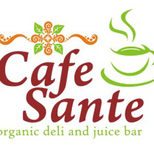 Create the next logo for "Cafe Sante" organic deli and juice bar デザイン by autstill