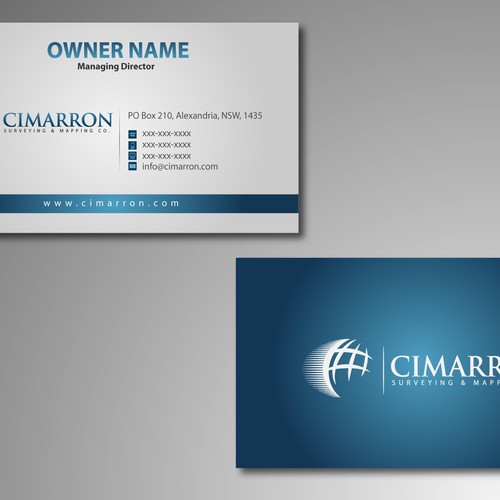 stationery for Cimarron Surveying & Mapping Co., Inc. Design by expert desizini