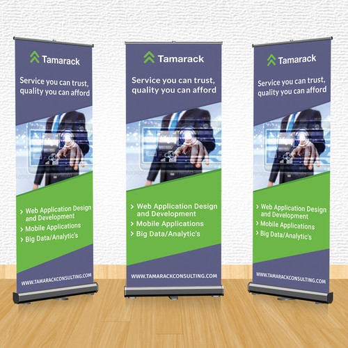 Create a career fair table top display for Tamarack | Signage contest