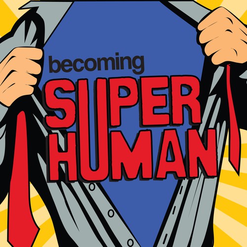 "Becoming Superhuman" Book Cover Diseño de bellatrix