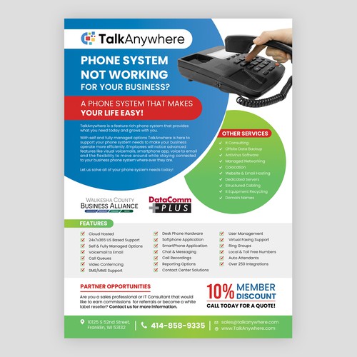 TalkAnywhere Sales Flyer Design by idea@Dotcom