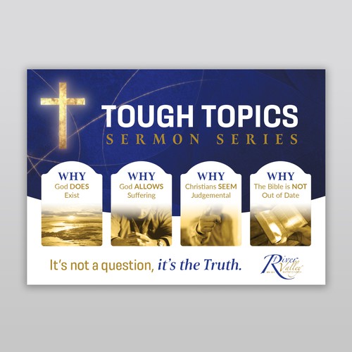 Tough Sermon Series Postcard Design by Jordon