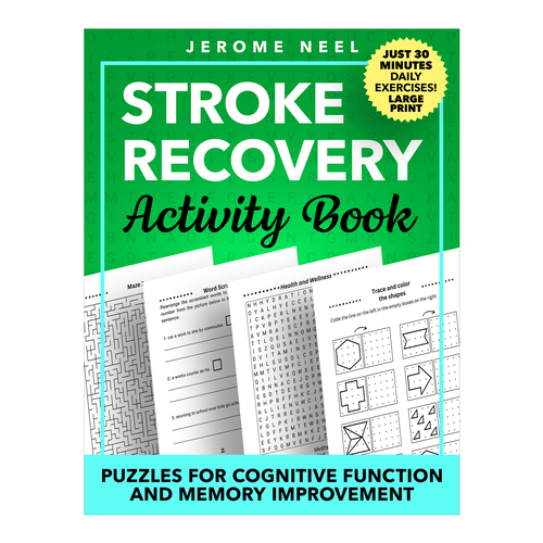 Stroke recovery activity book: Puzzles for cognitive function and memory improvement デザイン by AleMiglio