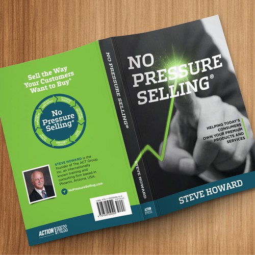 Create an updated professional Book Cover for No Pressure Selling Design réalisé par U.T