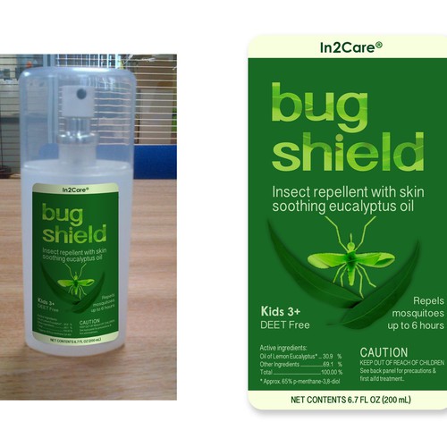 A product label for an insect repellent based on African lemon eucalyptus oil Design von SulieCreative