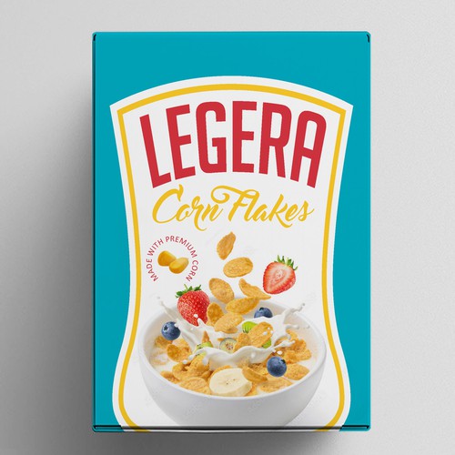 Premium cereal breakfast packaging (Corn Flakes) Design by neoflexdesign