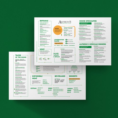 Traditional Mexican Restaurant needing new menu design! Design by Anna Shestakova