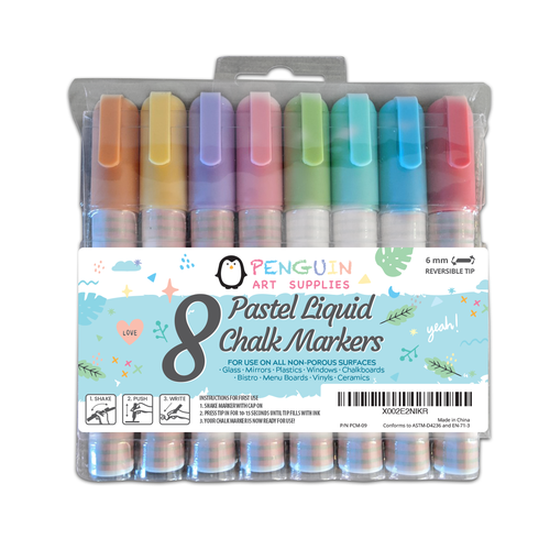 Pastel liquid chalk markers barrel design, Product packaging contest