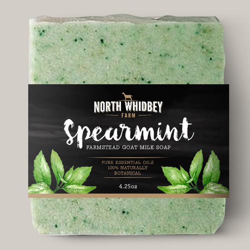 Create a striking soap label for our natural soap company with more work in the future Design by Double_J