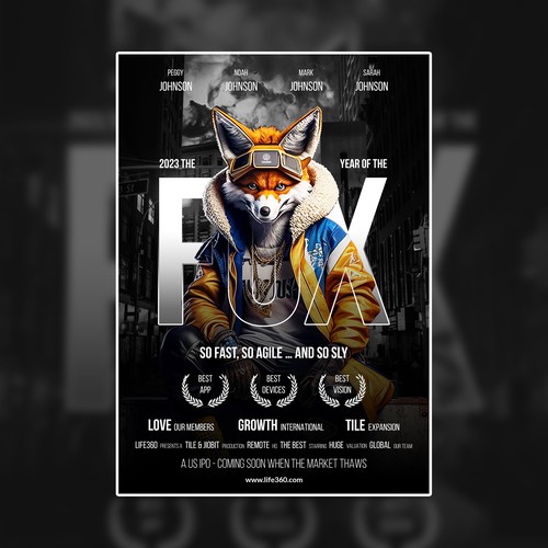 Life360 2023 Year of the Fox Poster Design by InnovativeDesigners