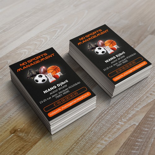 Sports style management | Business card contest