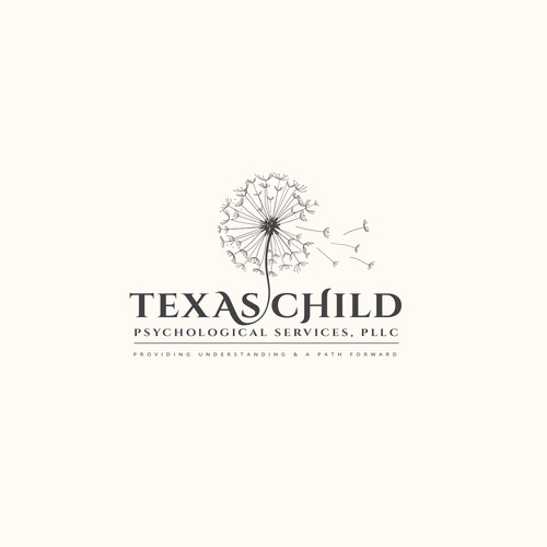 Hand-drawn dandelion logo for child psychologist Design by mikellyle