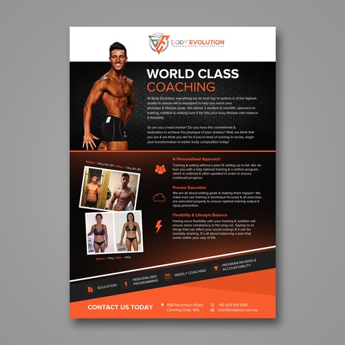 Personal training business needs eye catching flyers!