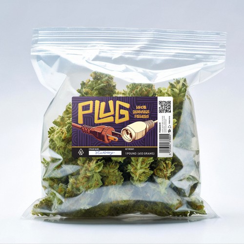 Design an urban looking label for a cannabis street brand that specializes in bulk flower sales Design by c.art.e blanche