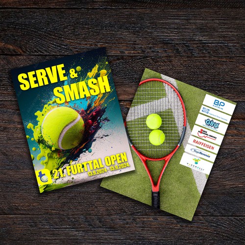 Aces & Action: Cool Flyer for a Tennis Tournament Design by Celtic✨