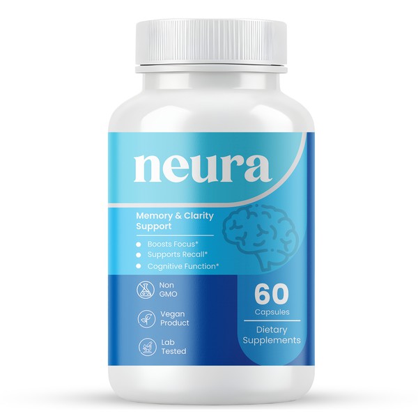 Premium supplement bottle design for a modern brain health brand