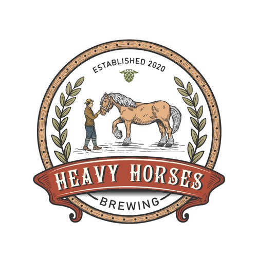 Vintage horse logo for a local brewery Réalisé par Aphrodite ✧