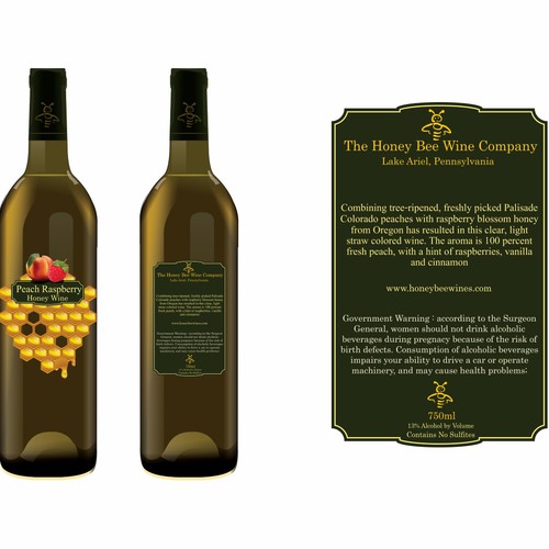 The Honey Bee Wine Company needs a new product label Product label