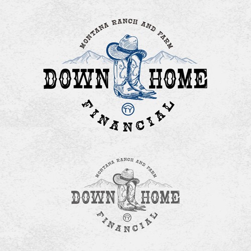 Designs Country & Western logo appealing to rural Montana ranch and