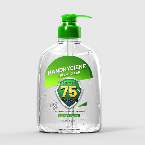 Hand Sanitizer Product Label / Logo Design Design by WeCreative™