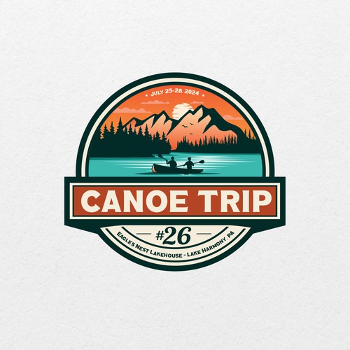 Fun Canoe Trip Logo Design - Annual need! Design by CervusDesigns