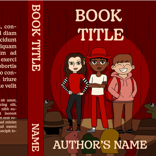 Design an original vibrant book cover illustration for a children and teens book. Design by selin-k